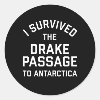 Pegatina Redonda Pasaje de Drake Antártida