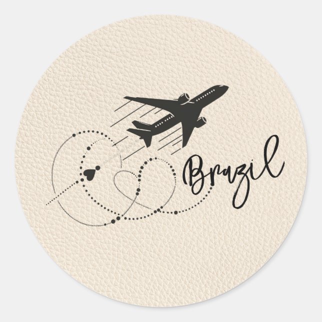 Pegatina Redonda Pasaporte de Ivory Brasil (Anverso)