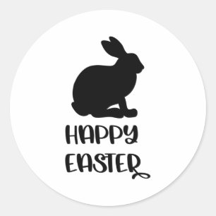Pegatina Redonda Pascua feliz