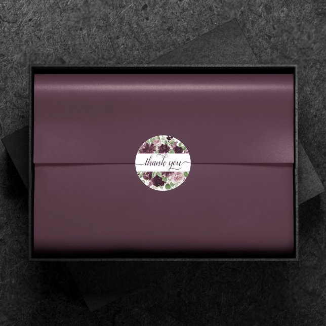 Pegatina Redonda Pasiones amorosas | Dramático Vino Púrpura Gracias (Subido por el creador)