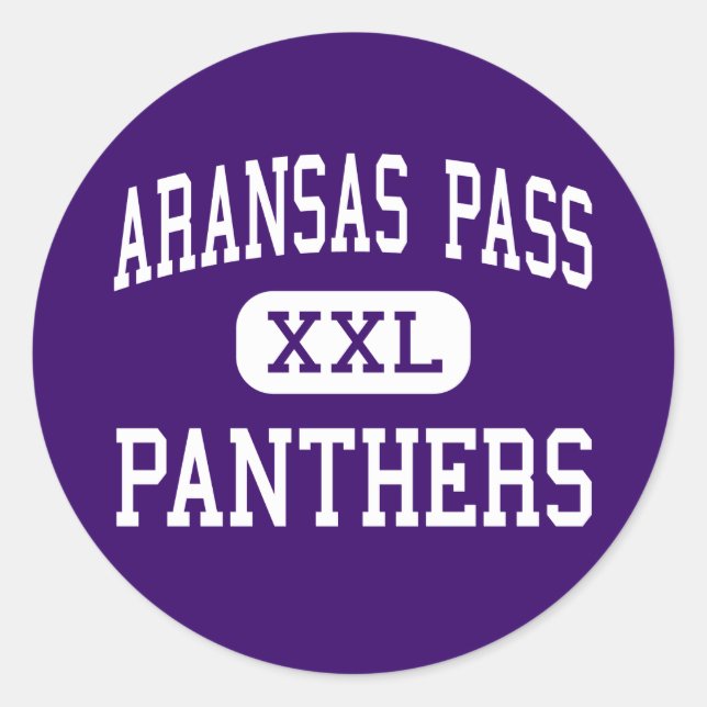 Pegatina Redonda Paso de Aransas - Panthers - High - Aransas Pass (Anverso)