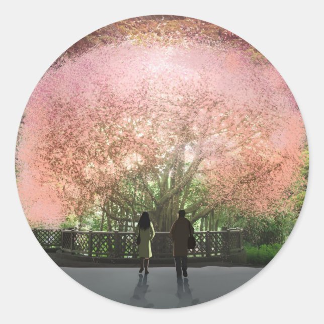 Pegatina Redonda Pasó un año en un solo día (Anverso)