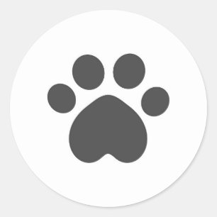 Pegatina Redonda Pasta de gato