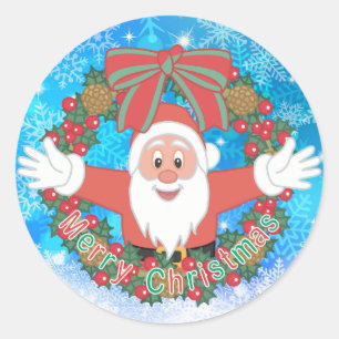 Pegatina Redonda Pastel blanco rojo de estilo  