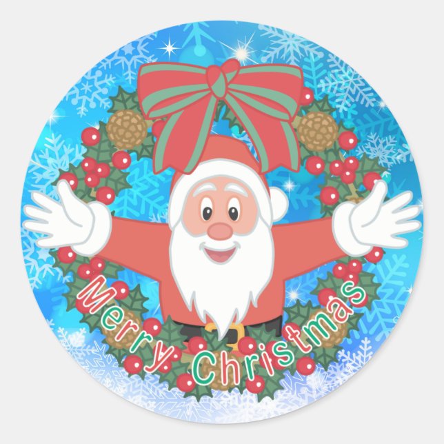 Pegatina Redonda Pastel blanco rojo de estilo   (Anverso)