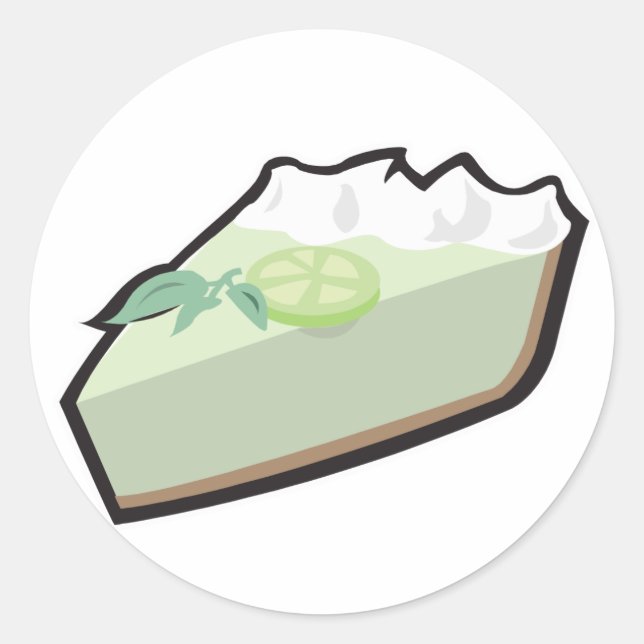 Pegatina Redonda pastel de cal de clave (Anverso)