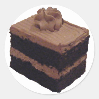 Pegatina Redonda Pastel de chocolate