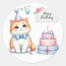 Pastel de cumpleaños de Pastel Kitten - Cumpleaños