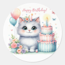 Pastel de cumpleaños de Pastel Kitten - Cumpleaños