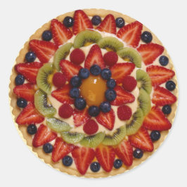 Pegatina Redonda Pastel de fruta