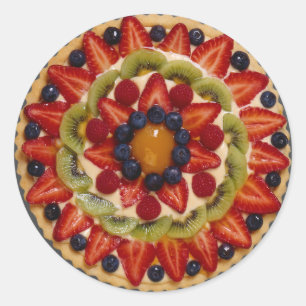 Pegatina Redonda Pastel de fruta