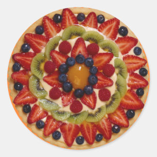 Pegatina Redonda Pastel de fruta