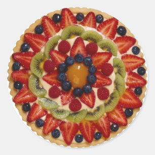 Pegatina Redonda Pastel de fruta