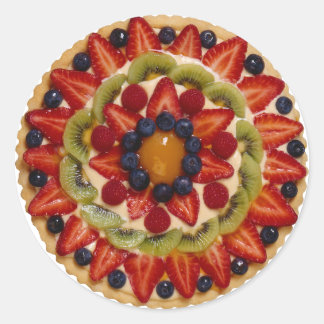 Pegatina Redonda Pastel de fruta