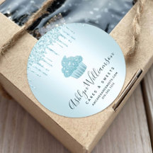 Pastel de panadería Chef Purpurina turquesa Moda d