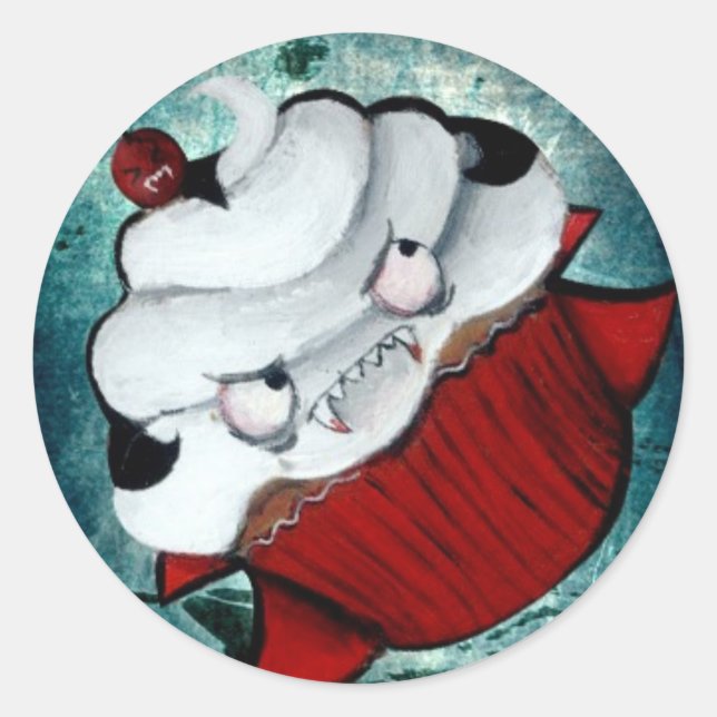 Pegatina Redonda Pastel de vampiros dulces (Anverso)