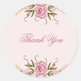 Pegatina Redonda Pastel Doble articulación rosa doble cumpleaños Gr