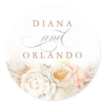 Pastel Floral Pampas Grass Boda