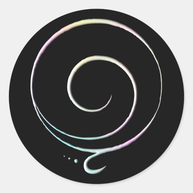 Pegatina Redonda Pastel Gratitude  (Anverso)