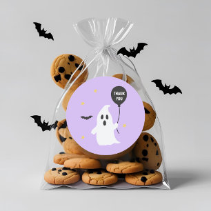 Pegatina Redonda Pastel Halloween Ghost Gracias