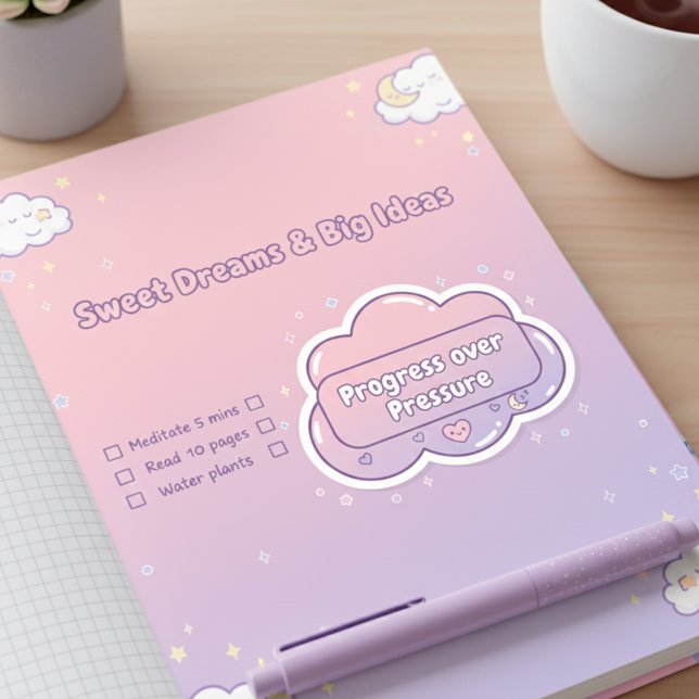 Pegatina Redonda Pastel Motivational Sticker (Subido por el creador)