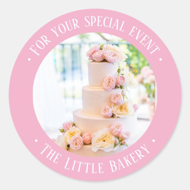 Pegatina Redonda Pastel para su evento especial (Anverso)