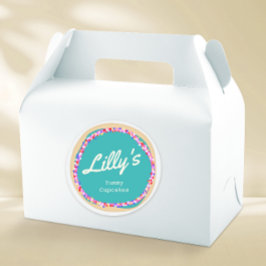 Pegatina Redonda Pastel personalizado personalizado de panadería