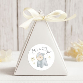 Pegatina Redonda Pastel Plush Toys Es un chico