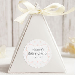 Pegatina Redonda Pastel y Crema Geométrica