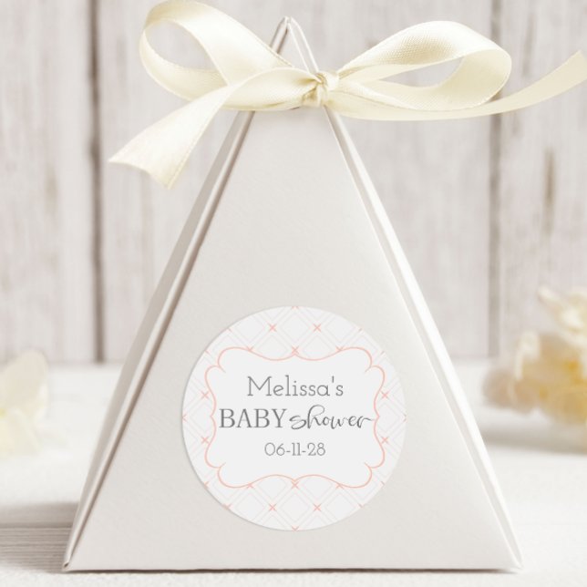 Pegatina Redonda Pastel y Crema Geométrica (Subido por el creador)