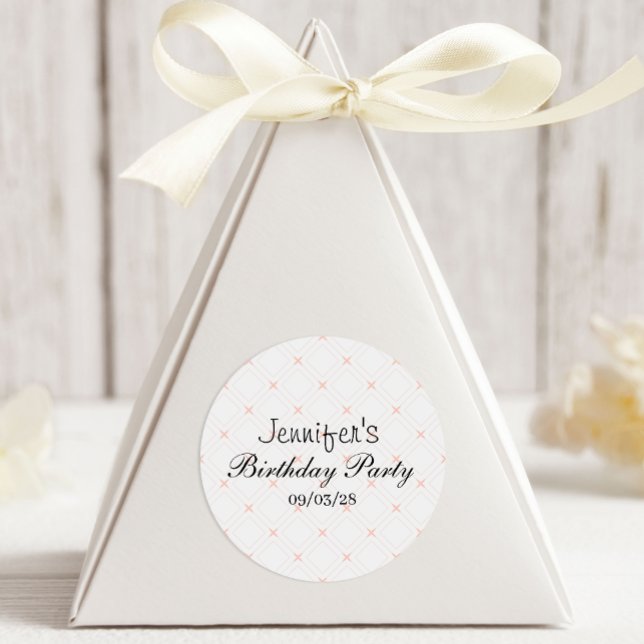 Pegatina Redonda Pastel y Crema Geométrica (Subido por el creador)