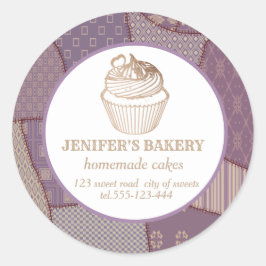 Pegatina Redonda Pasteles caseros y dulces