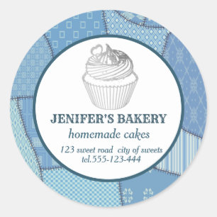 Pegatina Redonda Pasteles caseros y dulces