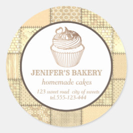 Pegatina Redonda Pasteles caseros y dulces