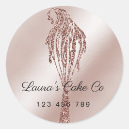 Pegatina Redonda Pasteles dulces pastelitos Caseros Panadería Girly