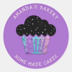 Pegatina Redonda Pasteles dulces pastelitos Panadería doméstica Pur