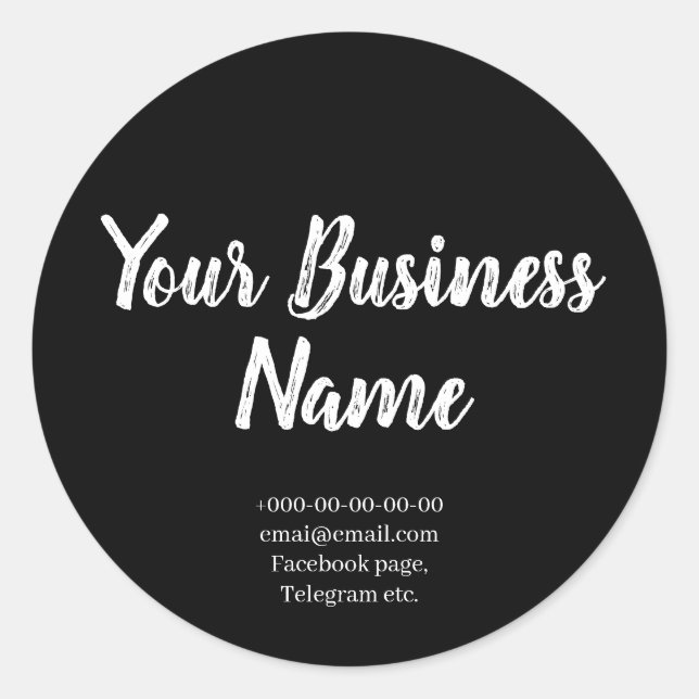 Pegatina Redonda Pasteles elegantes de estilo pizarra, panadería, h (Anverso)