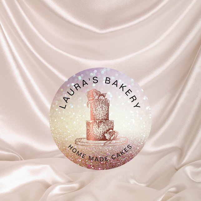 Pegatina Redonda Pasteles y dulces Pasteles Caseros Panadería Rústi (Subido por el creador)