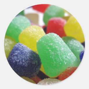 Pegatina Redonda Pastillas de goma a montones