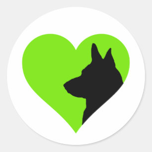 Pegatina Redonda Pastor alemán