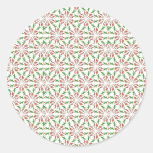 Pegatina Redonda Pastor alemán rojo verde