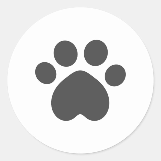 Pegatina Redonda Pata de gato (Anverso)