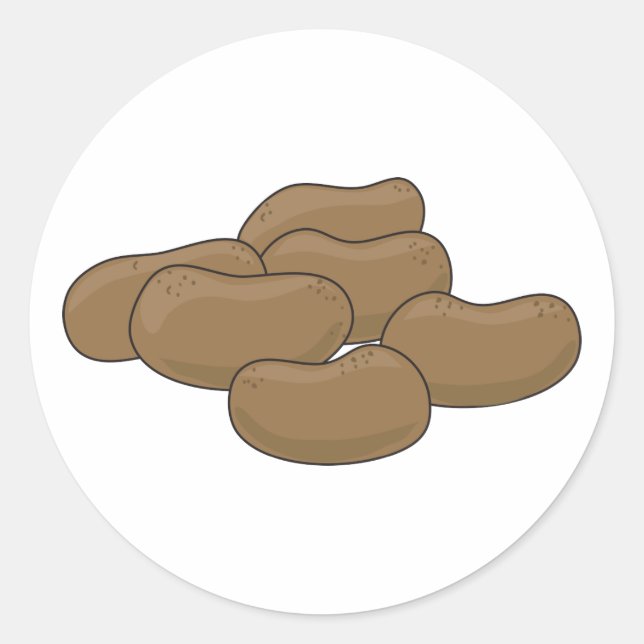 Pegatina Redonda Patatas (Anverso)