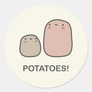 Pegatina Redonda ¡Patatas!