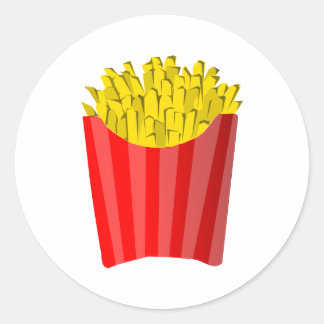 Pegatina Redonda Patatas fritas!