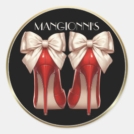 Pegatina Redonda Patearlo con los talones altos