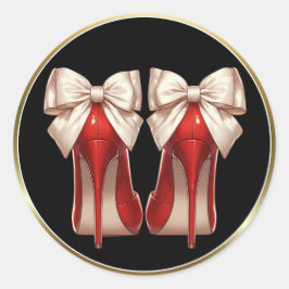 Pegatina Redonda Patearlo con los talones altos