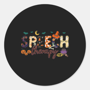 Pegatina Redonda Pathólogo del lenguaje del habla Terapia del habla