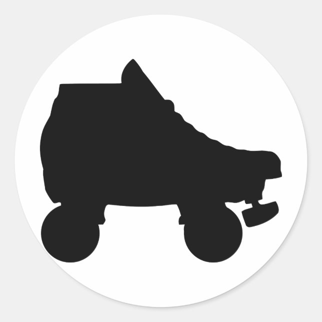 Pegatina Redonda patinaje (Anverso)