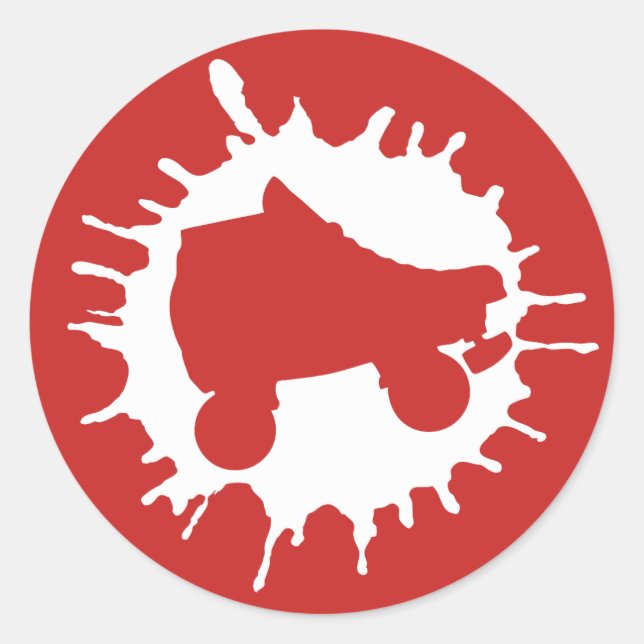 Pegatina Redonda patinaje (Anverso)